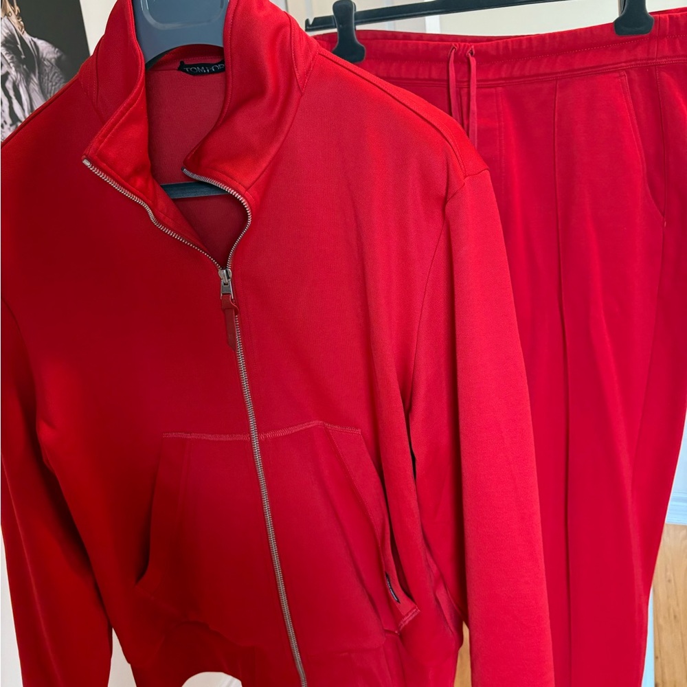 Tom Ford Vibrant Red Zip-Up Jacket